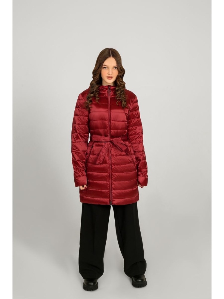 D4016 Пальто Бордовый
